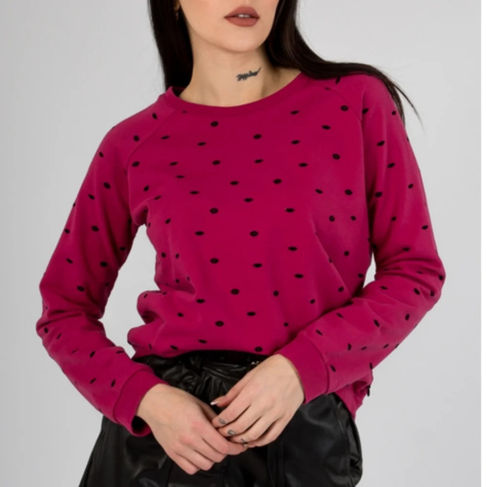 Maison Scotch Scotch & Soda fuchsia lip crew neck pullover. Size 1